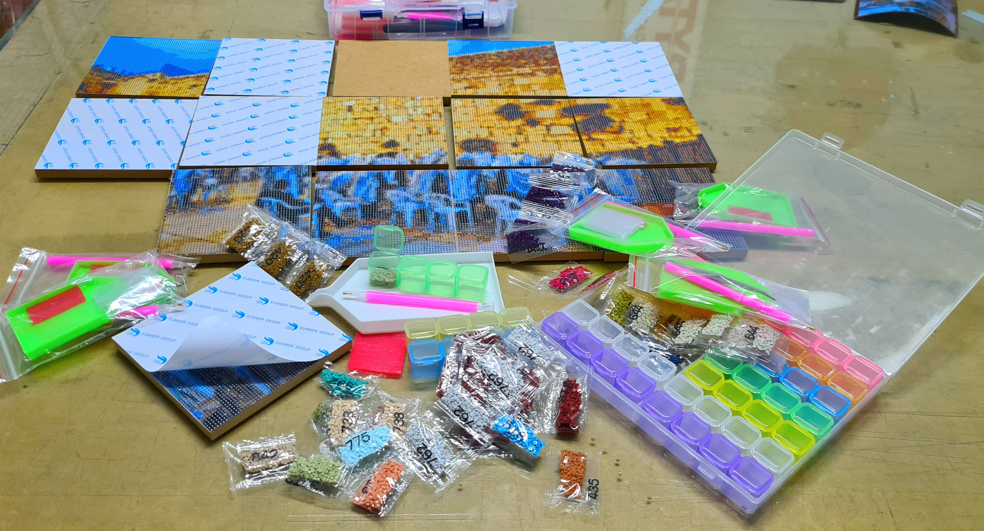 ערכה קבוצתית ליצירת תמונת יהלומים משותפת