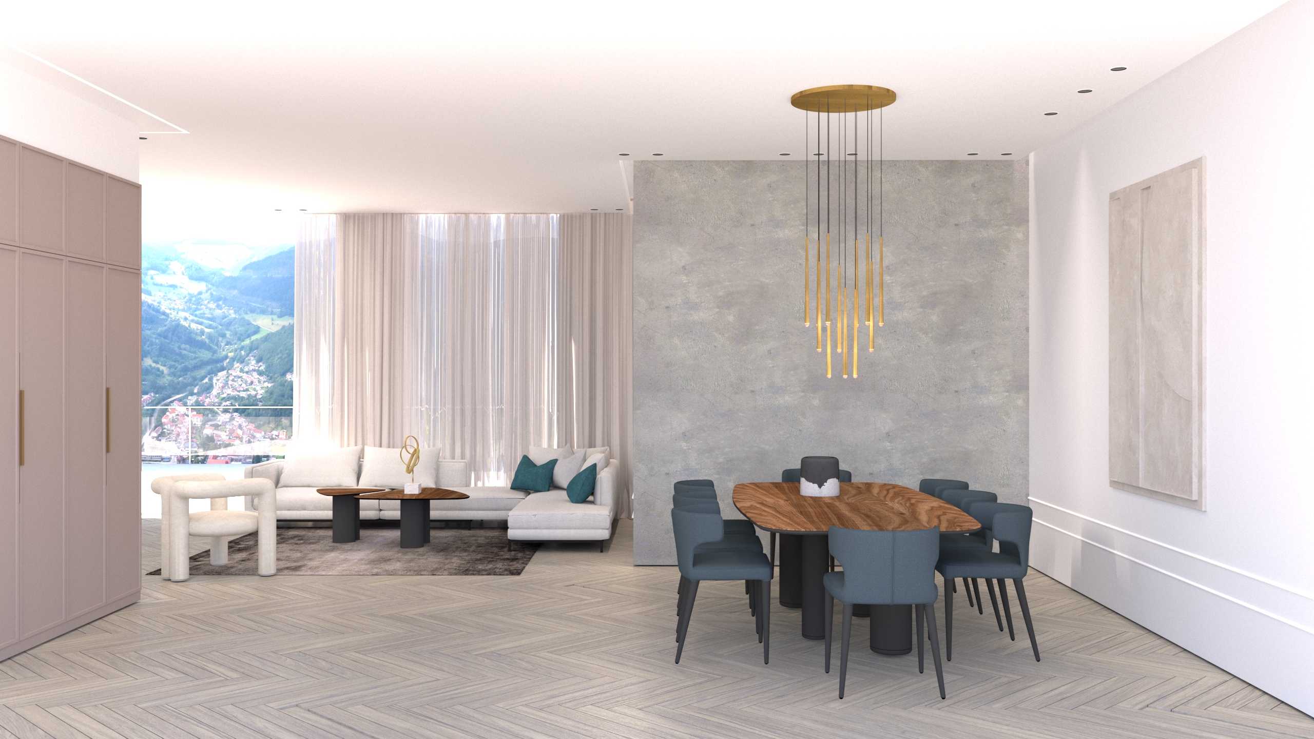 פינת אוכל עם מבט לסלון.jpg