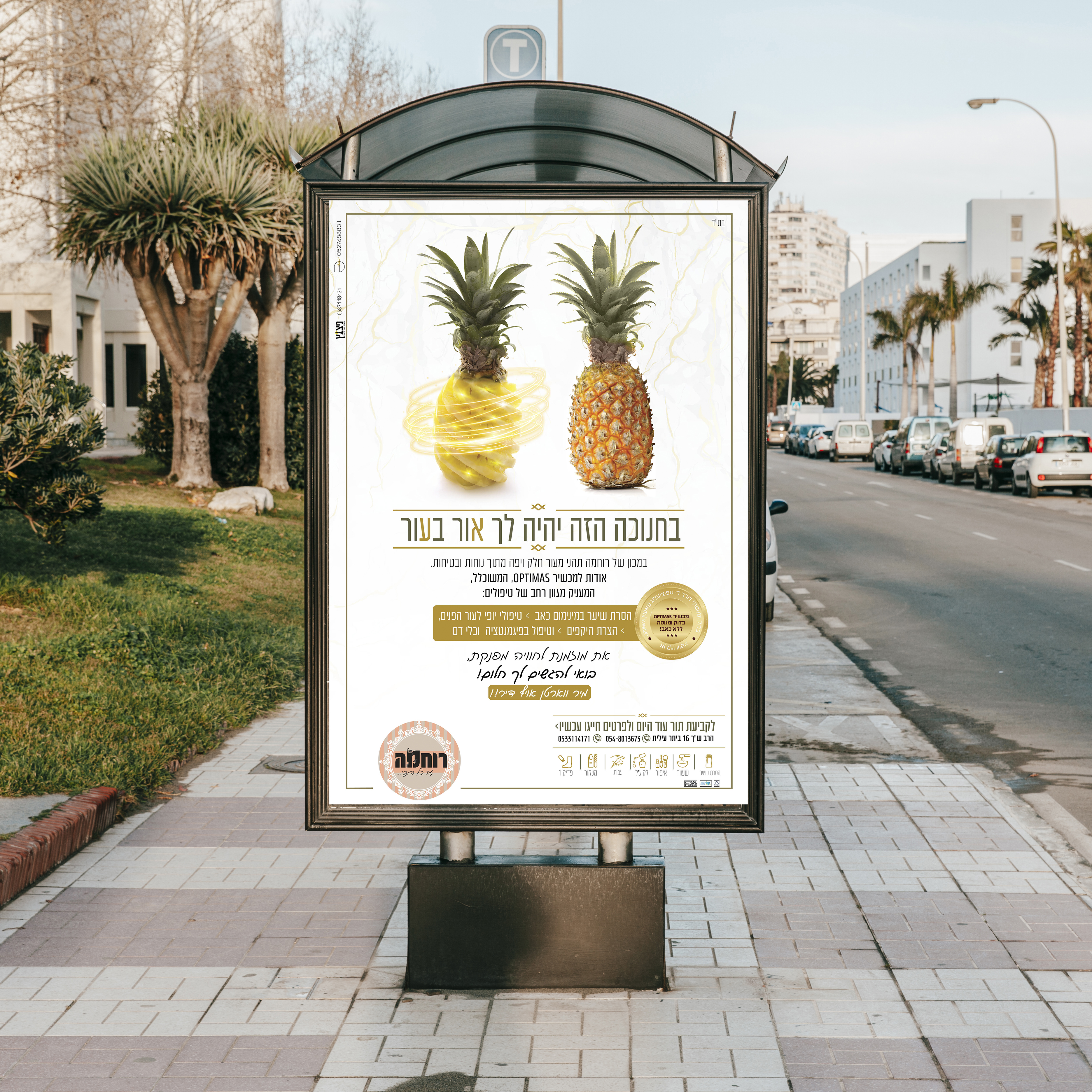 פירסום אננס  נוצץ חג חנוכה הדמיה על תחנה בביתר עילית.jpg