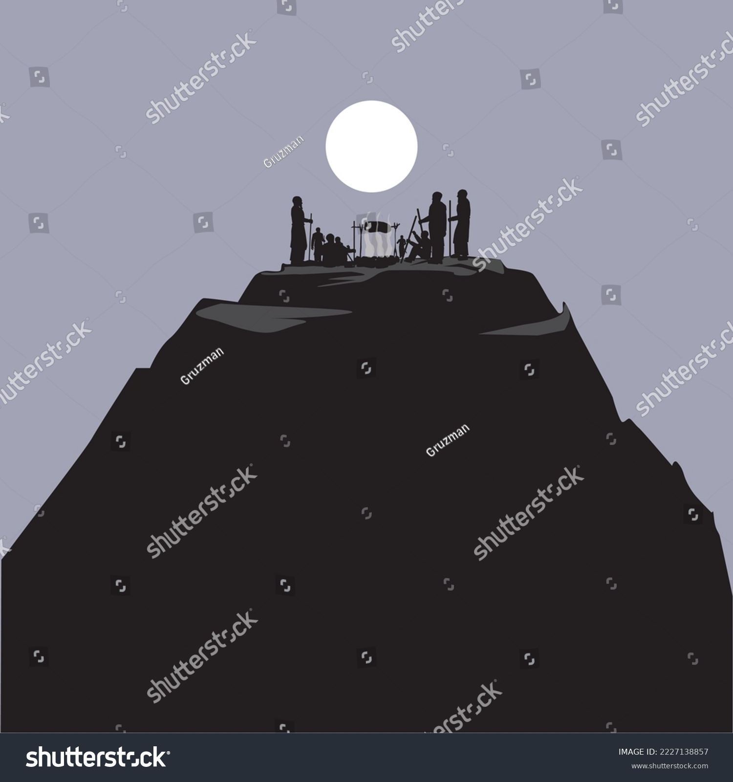 ציור אמנותי איור אומנותי של יציאת מצרים הקרבת קרבן פסח במצרים וקטור וקטורי 2227138857.jpg