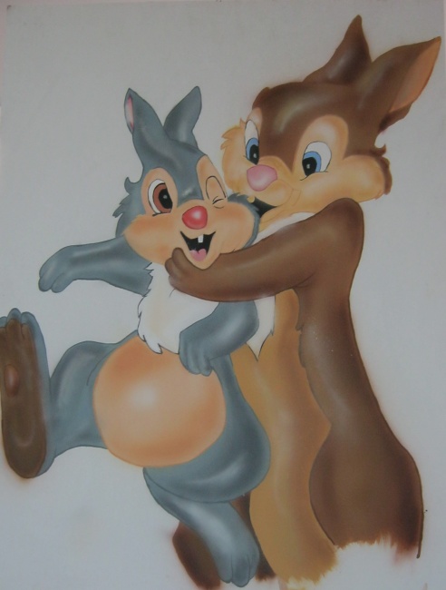 ציור דמויות דיסני לחדר ילדים