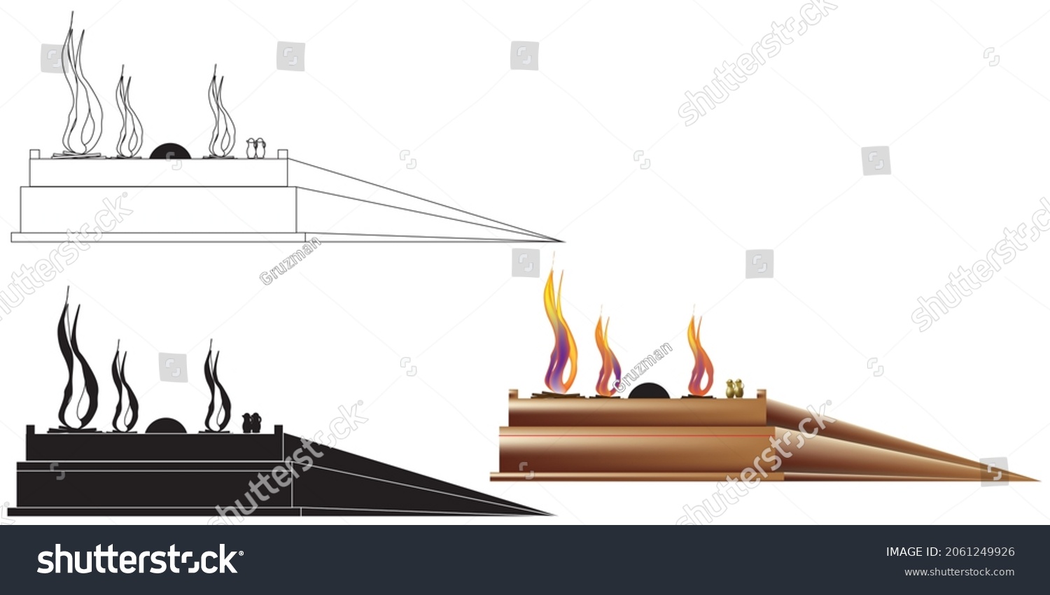 ציור וקטורי של מזבח הנחושת העולה האבן החיצון צללית שחורה לצביעה צבעוני בבית המקדש כלי המקדש בי...jpg