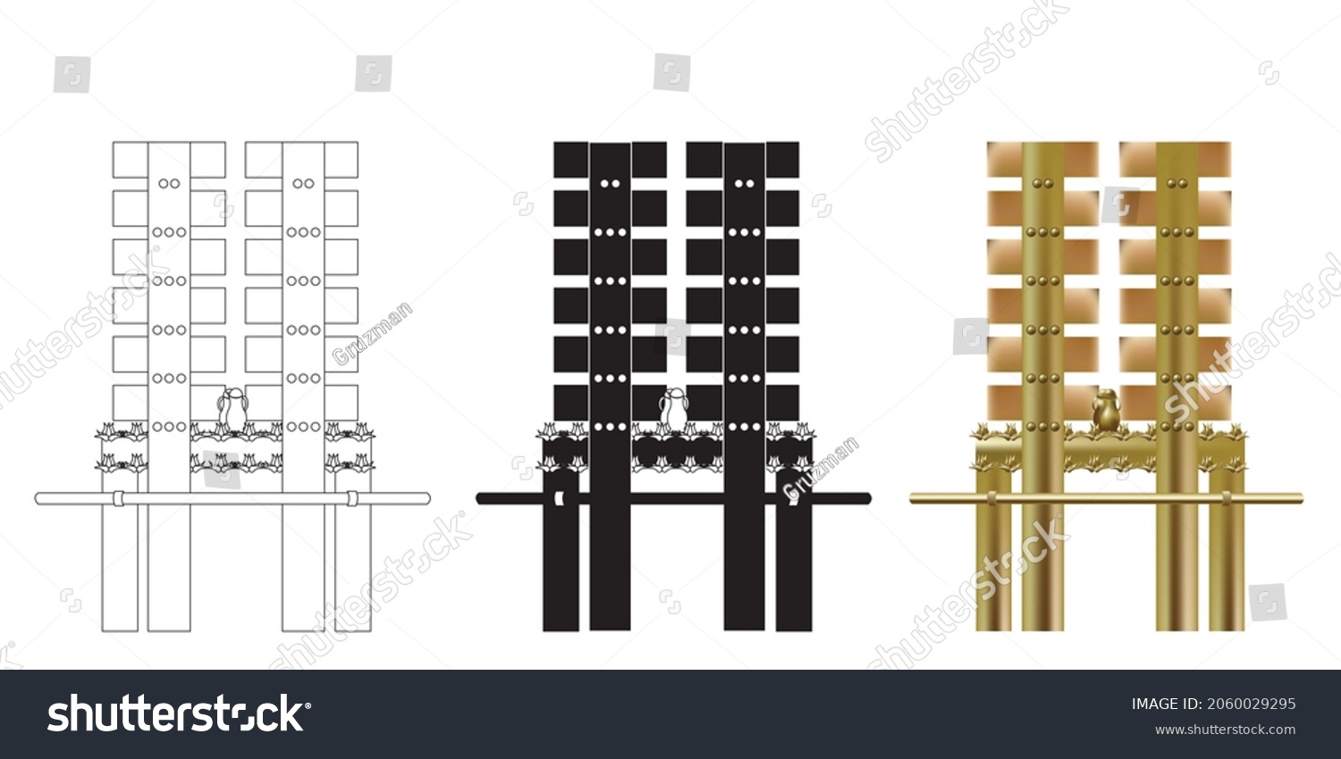 ציור וקטורי של שולחן לחם הפנים צללית שחורה לצביעה צבעוני בבית המקדש כלי המקדש בית המקדש קליפ א...jpg