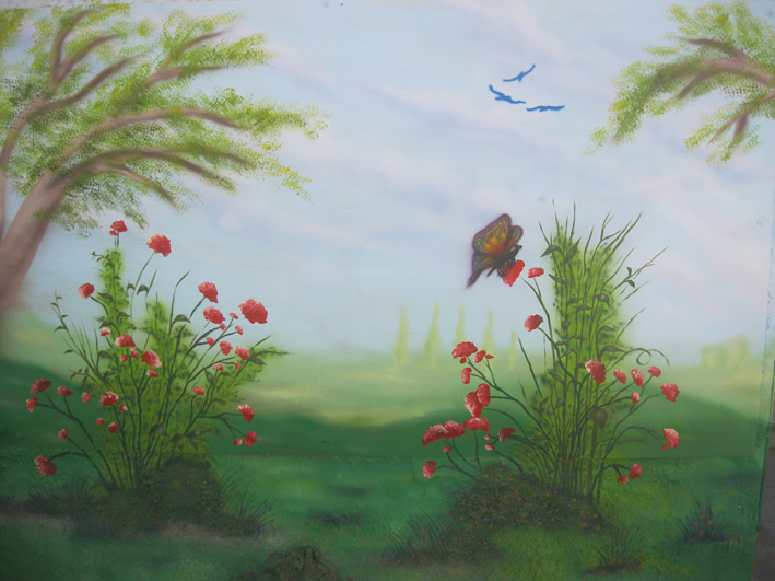 ציור חוץ.
גן רשת הגנים.