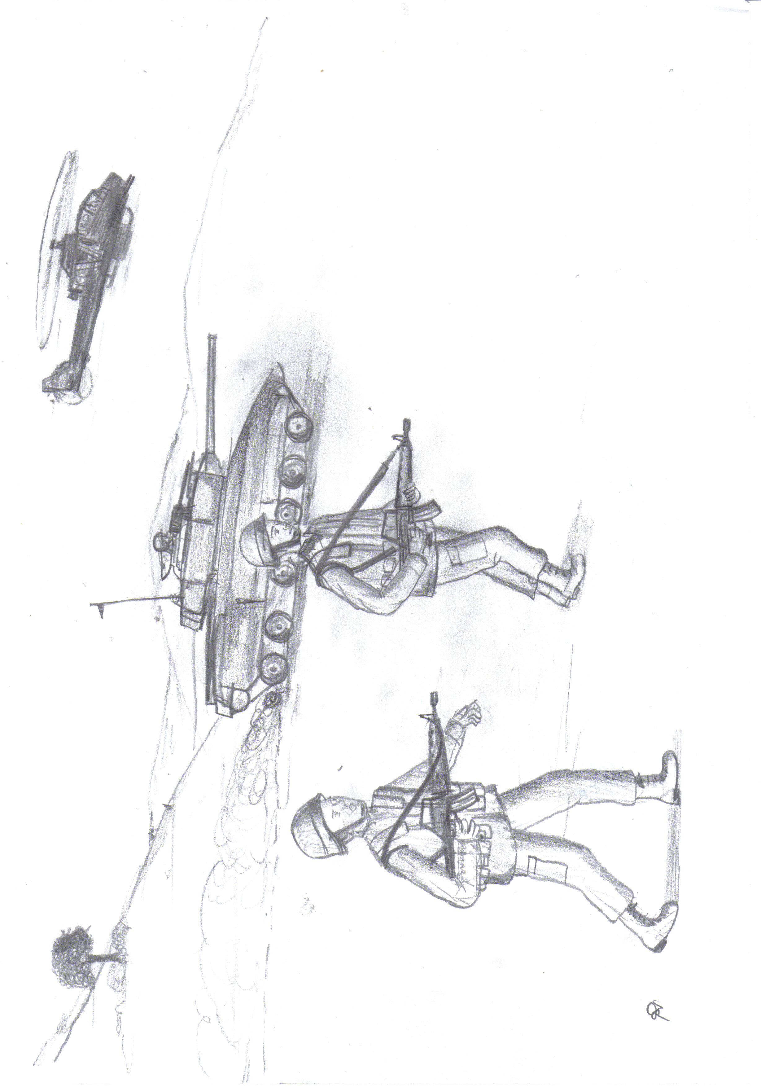 ציור טנק וחיילים