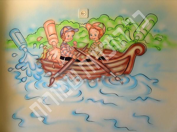 ציור לפינת יצירה לחידר בנים