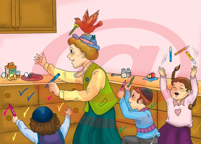 ציור מתוך הספר 'דודה גולדה-Doda Golda' שבהוצאת israel book shop