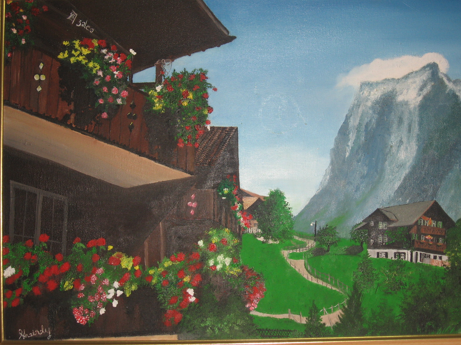 ציור נוף ענק -בשמן.