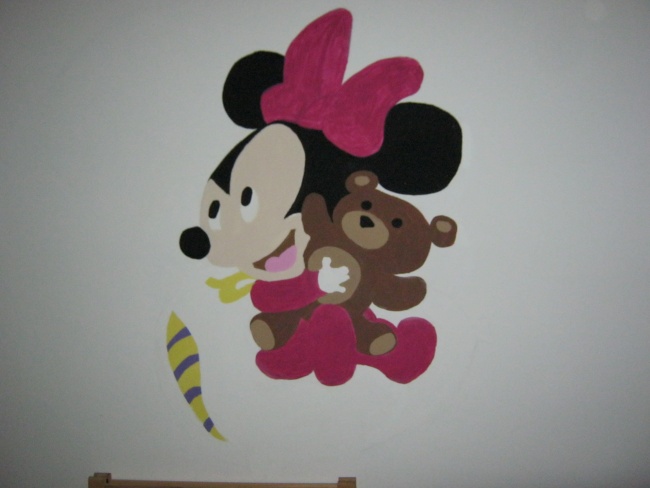 ציור על קיר בחדר ילדים דו מימד- לא סיימתי אותו עדיין