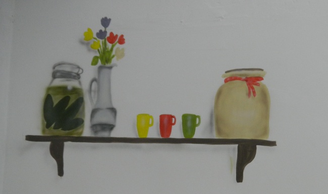 ציור קיר לבית
אלמנטים מצוירים לבית