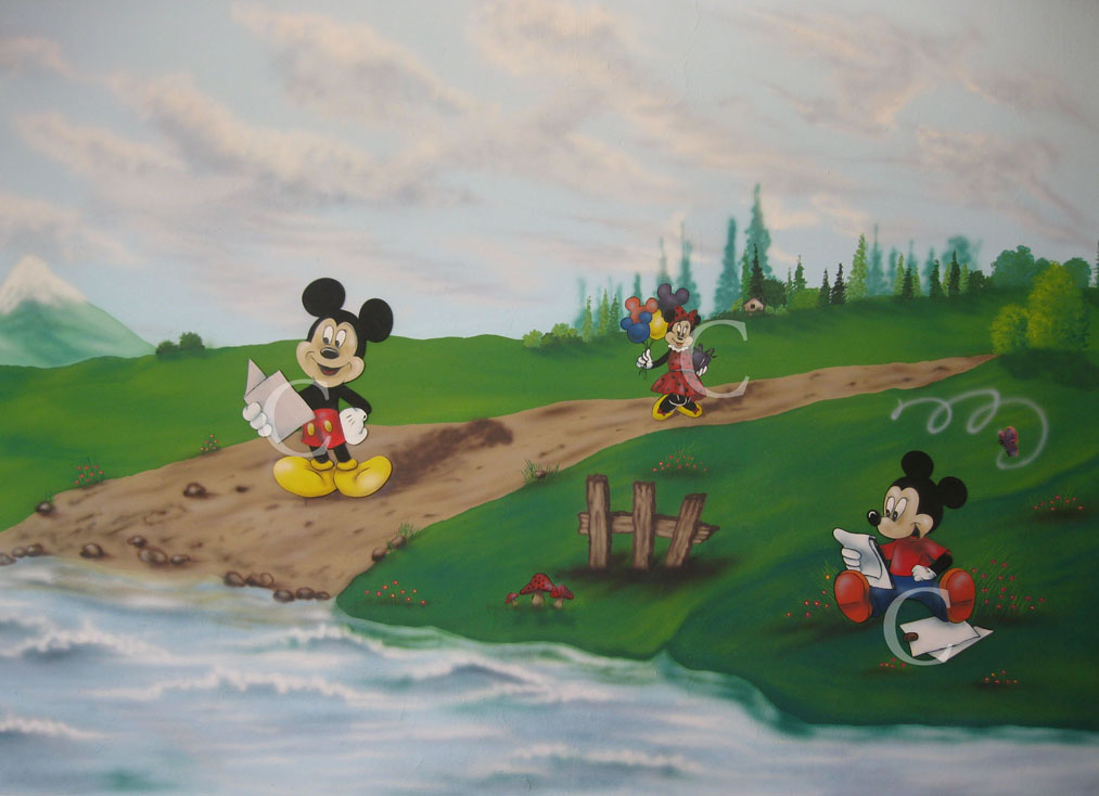 ציור קיר לחדר סיפריה