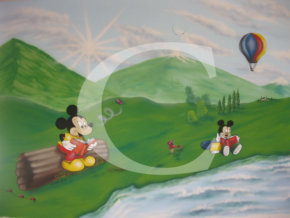 ציור קיר לחדר סיפריה