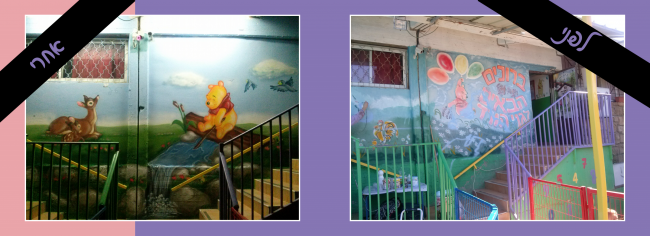 ציור קיר לפני ואחרי
ציור קיר