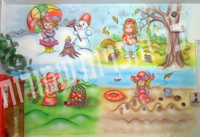 ציור קיר עונות השנה רמות י ם