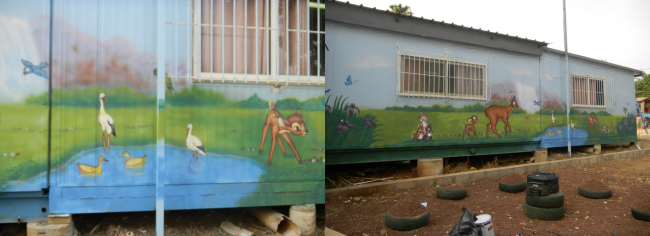 ציור קיר על איסכורית
ציור קיר על קרוון
ציורי קיר
ציור קיר לגן