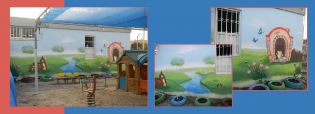 ציור קיר
ציורי קיר
ציור קיר בגן
ציור בגני ילדים