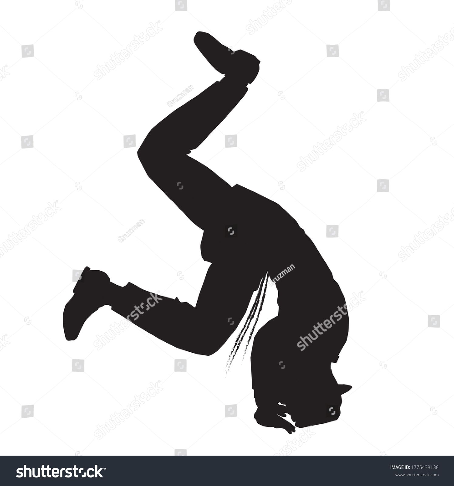 ציור קליפארט צללית שחורה וקטורי של חסיד עושה קולע 1775438138.jpg