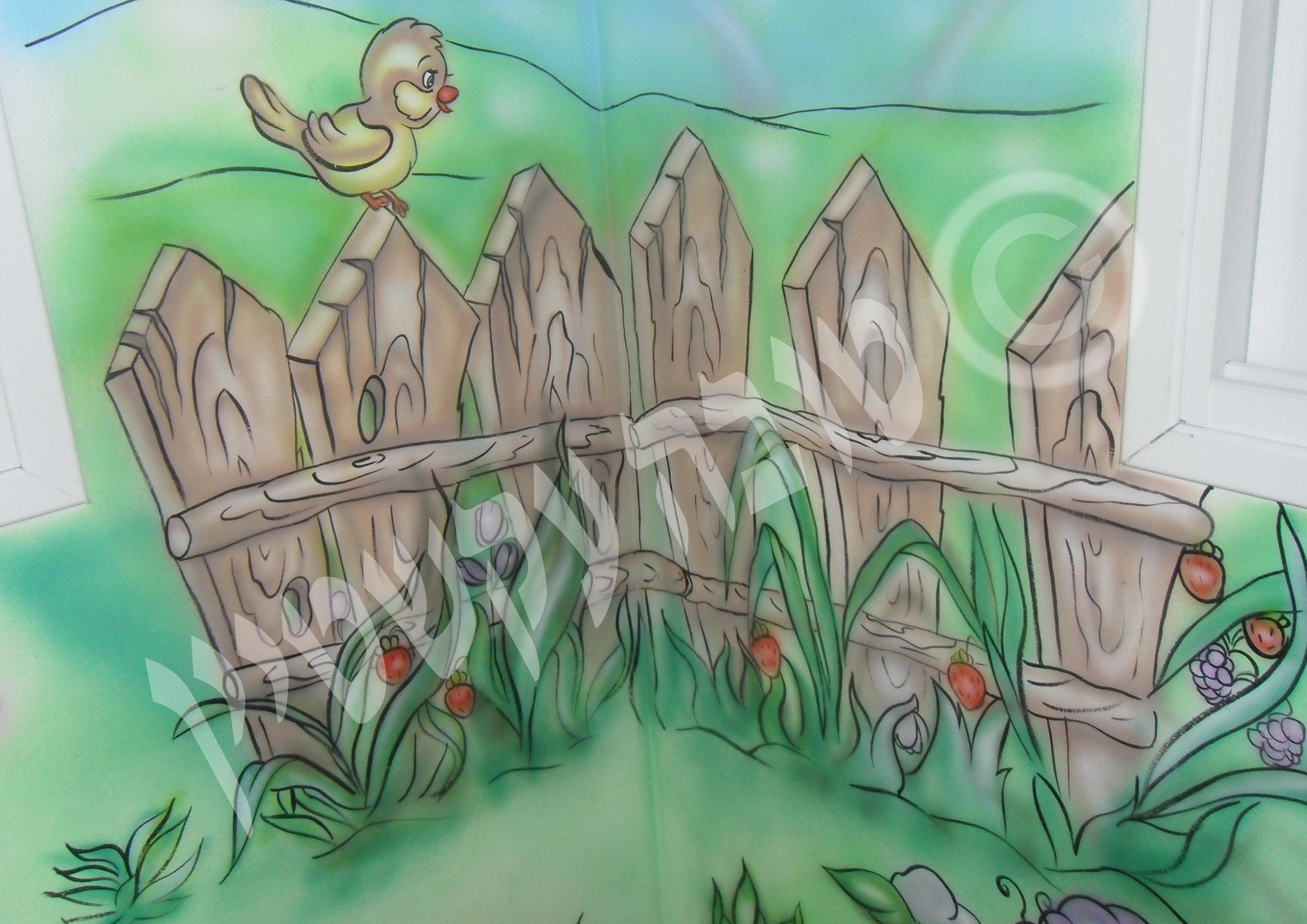 ציפור על גדר