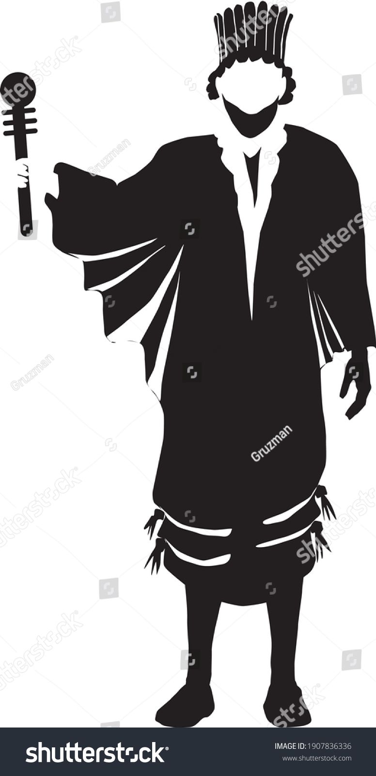 צללית וקטורית שחורה על רקע לבן של המלך אחשוורוש פורים ציורי המגילה מגילת אסתר להורדה לרכישה-19...jpg