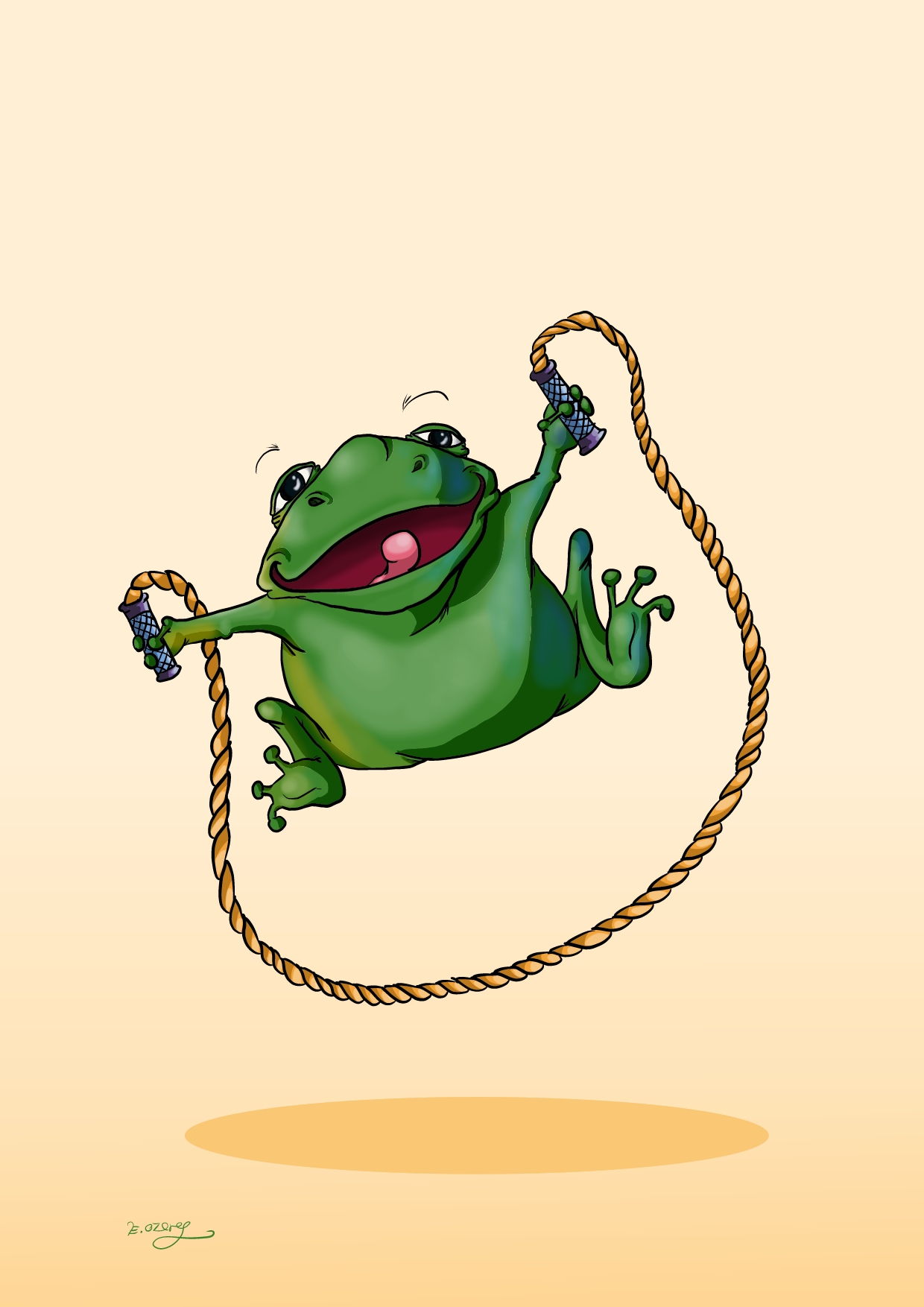 צפרדע קופצת בחבל