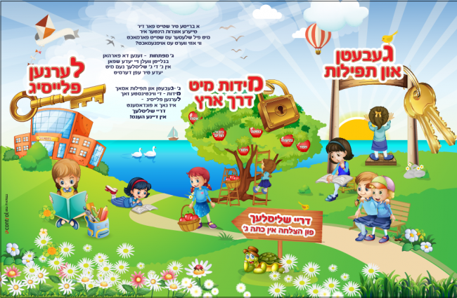 קישוט קיר לכתה ג' - ג' מפתחות להצלחה! 
(אופציה באידיש)