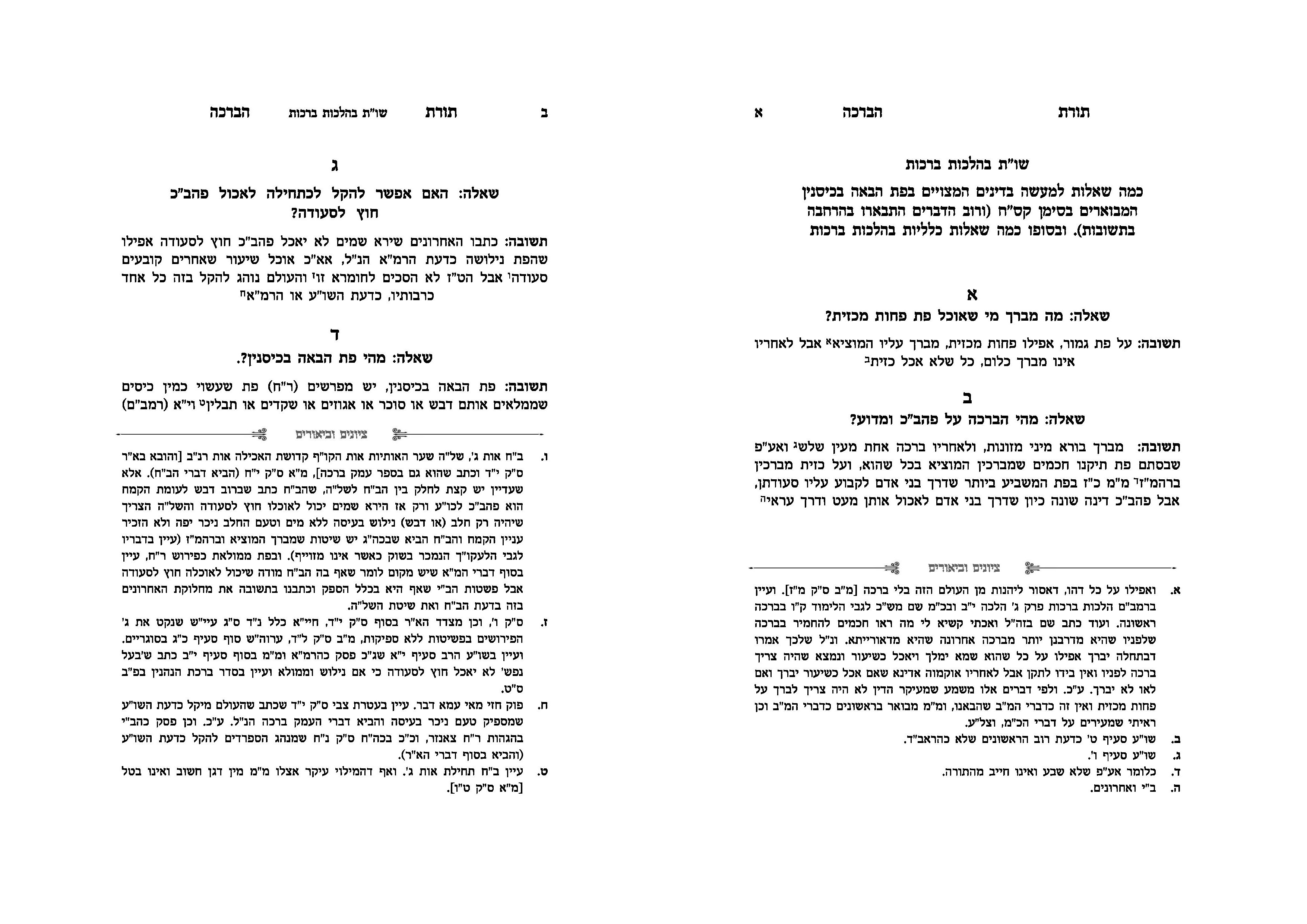 שו"ת תורת הברכה א