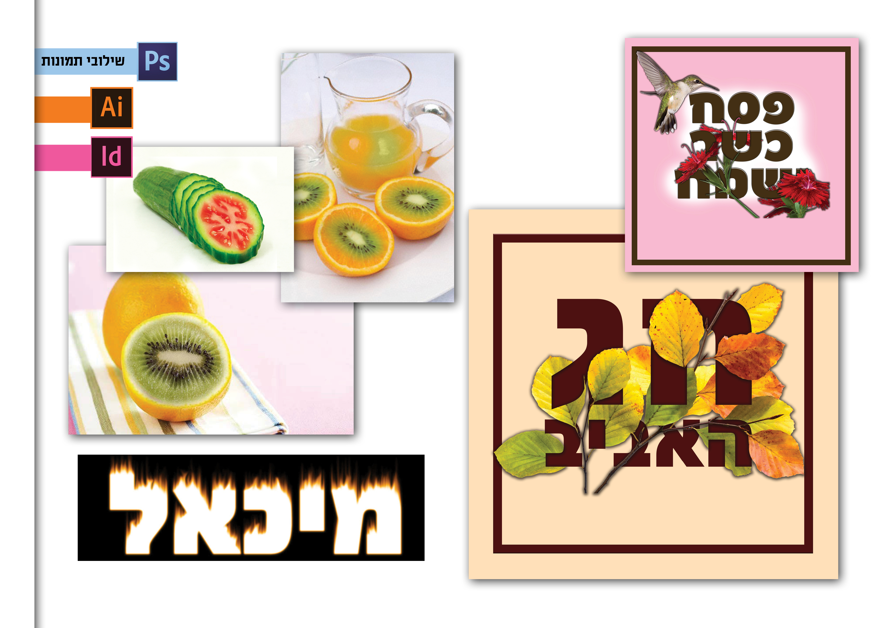 שילובי תמונות וטיפוגרפיה