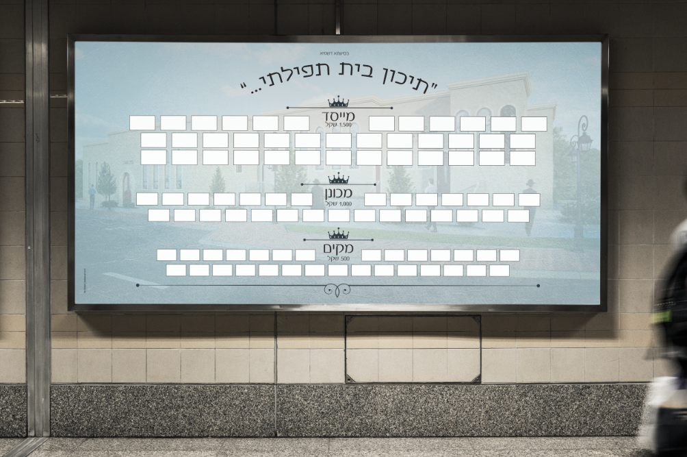 שלט לבית כנסת- גני אילון- תחילת קמפיין
