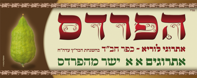 שלט לחנות אתרוגים במאה שערים