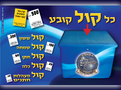 שלט רכב פורים - עזר נישואין טשרנוביל
בתקופת הבחירות