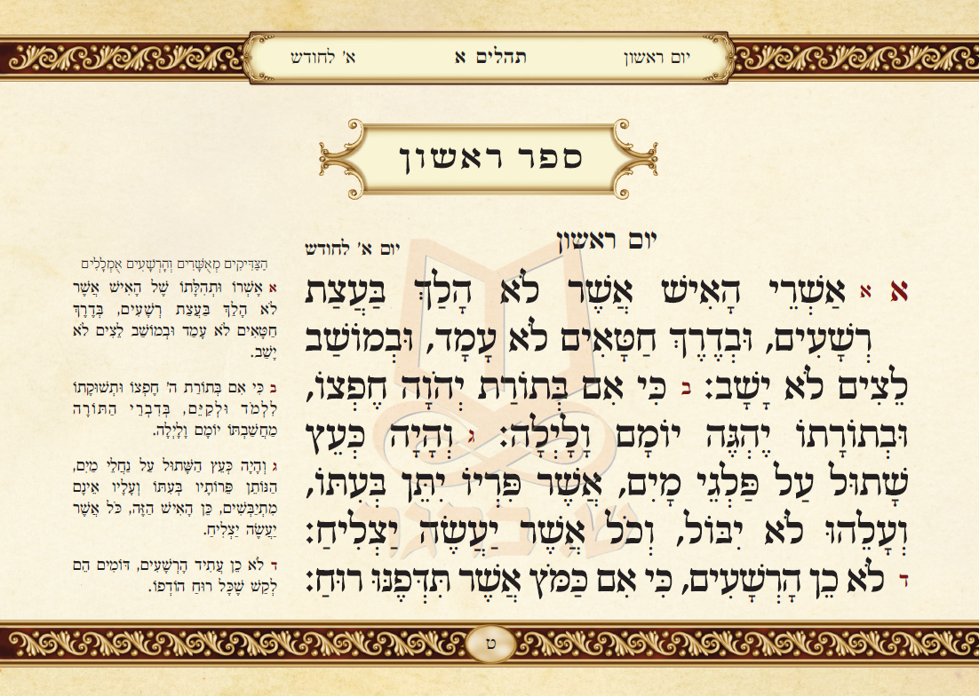 תהלים מבואר 1