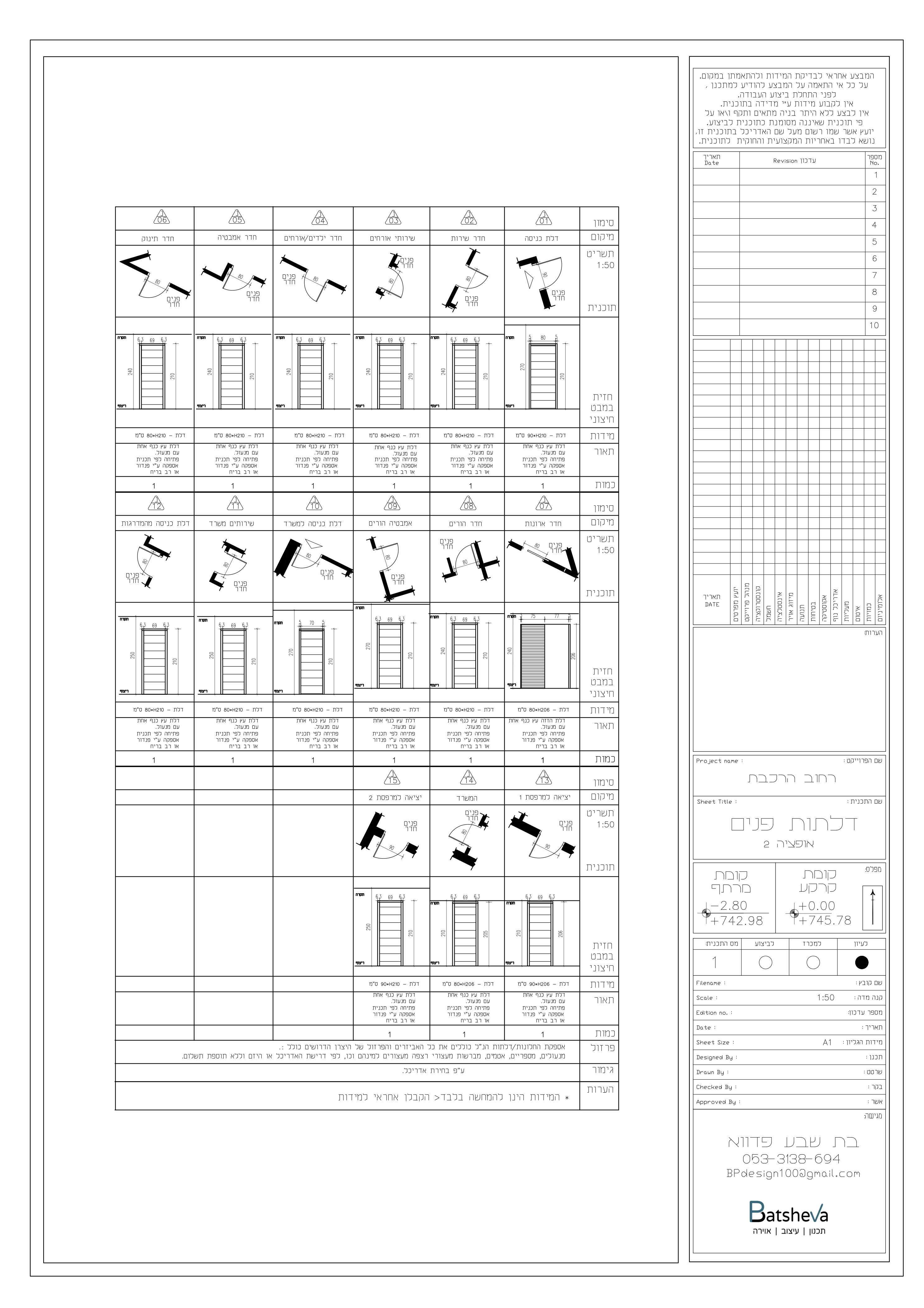 תוכנית דלתות פנים