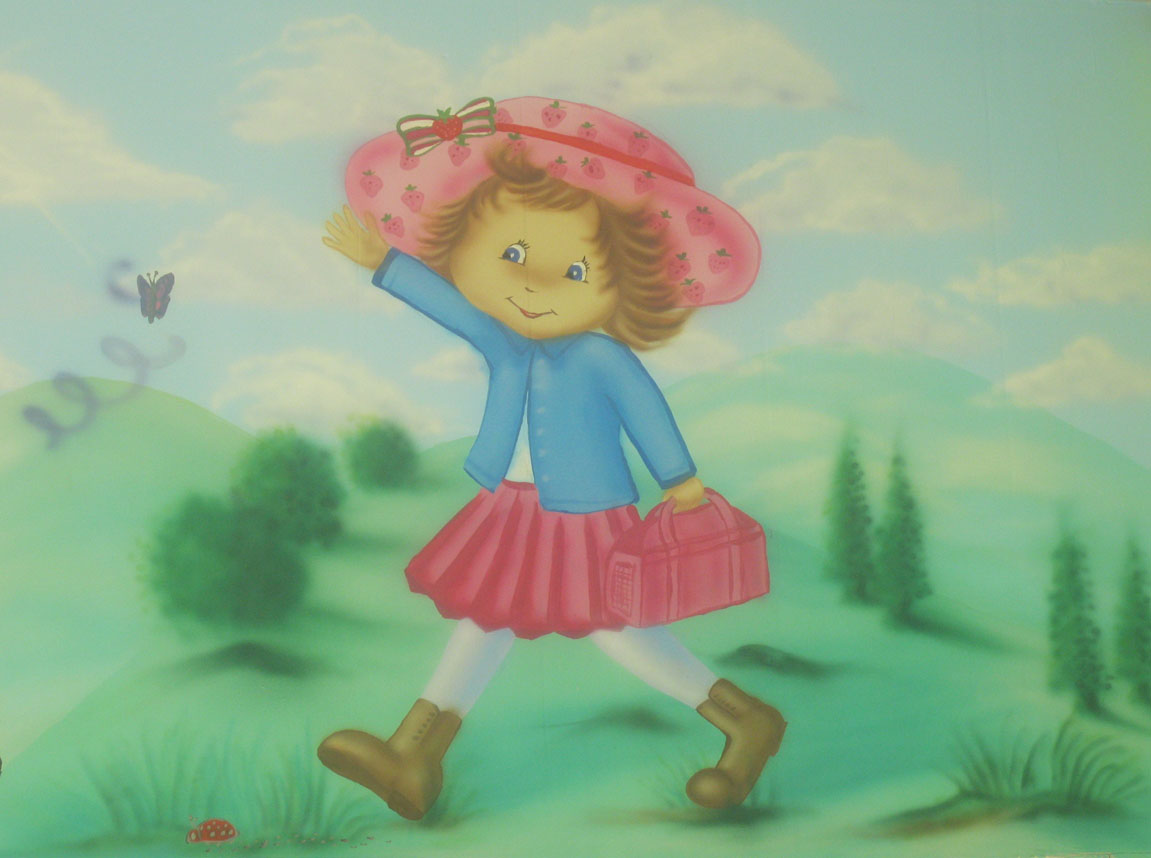 תותי-המשך ציור קיר בכניסה לגן בנות
יבנה