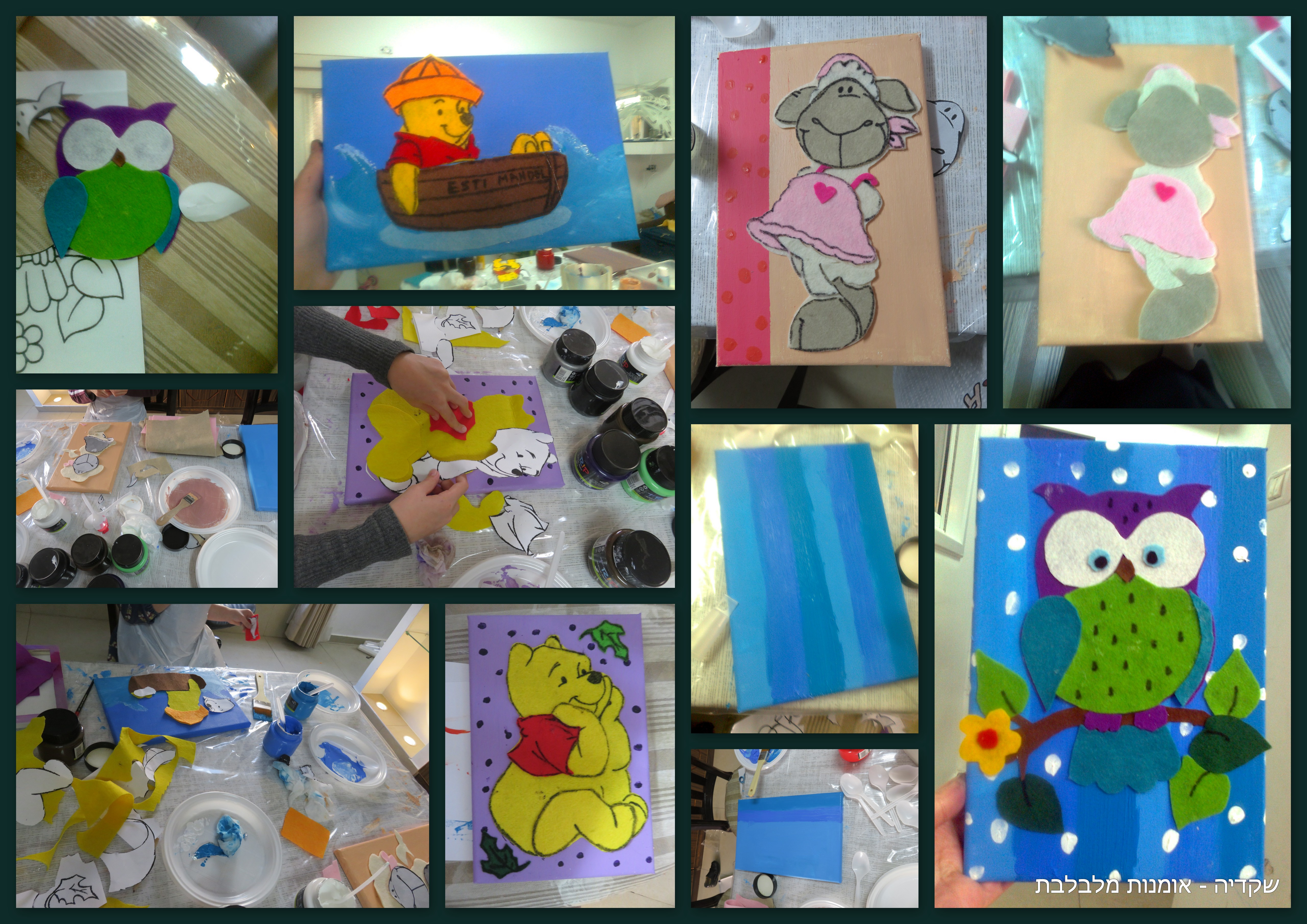 תמונה לחדר מקנבס צבוע ובדי לבד (או סול)