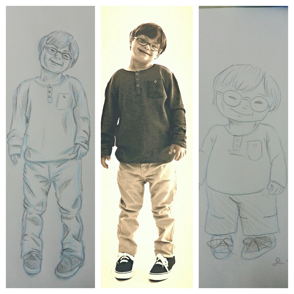 תמונה, רישום ריאליסטי מהיר וציור קומי...