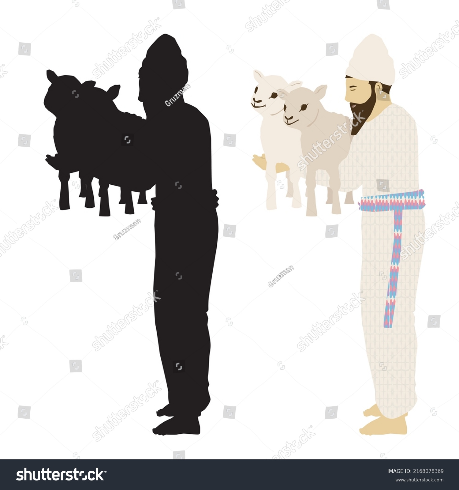 תנופה הנפה כהן כוהן מניף מרים 2 כבשים בני שנה קורבן מוסף עצרת מוסף חג השבועות עבודת כהונה -216...jpg