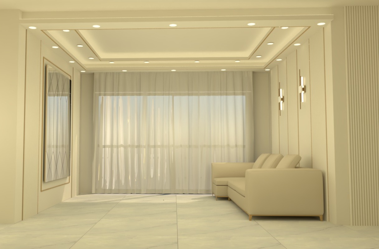 תקרת גבס בסלון