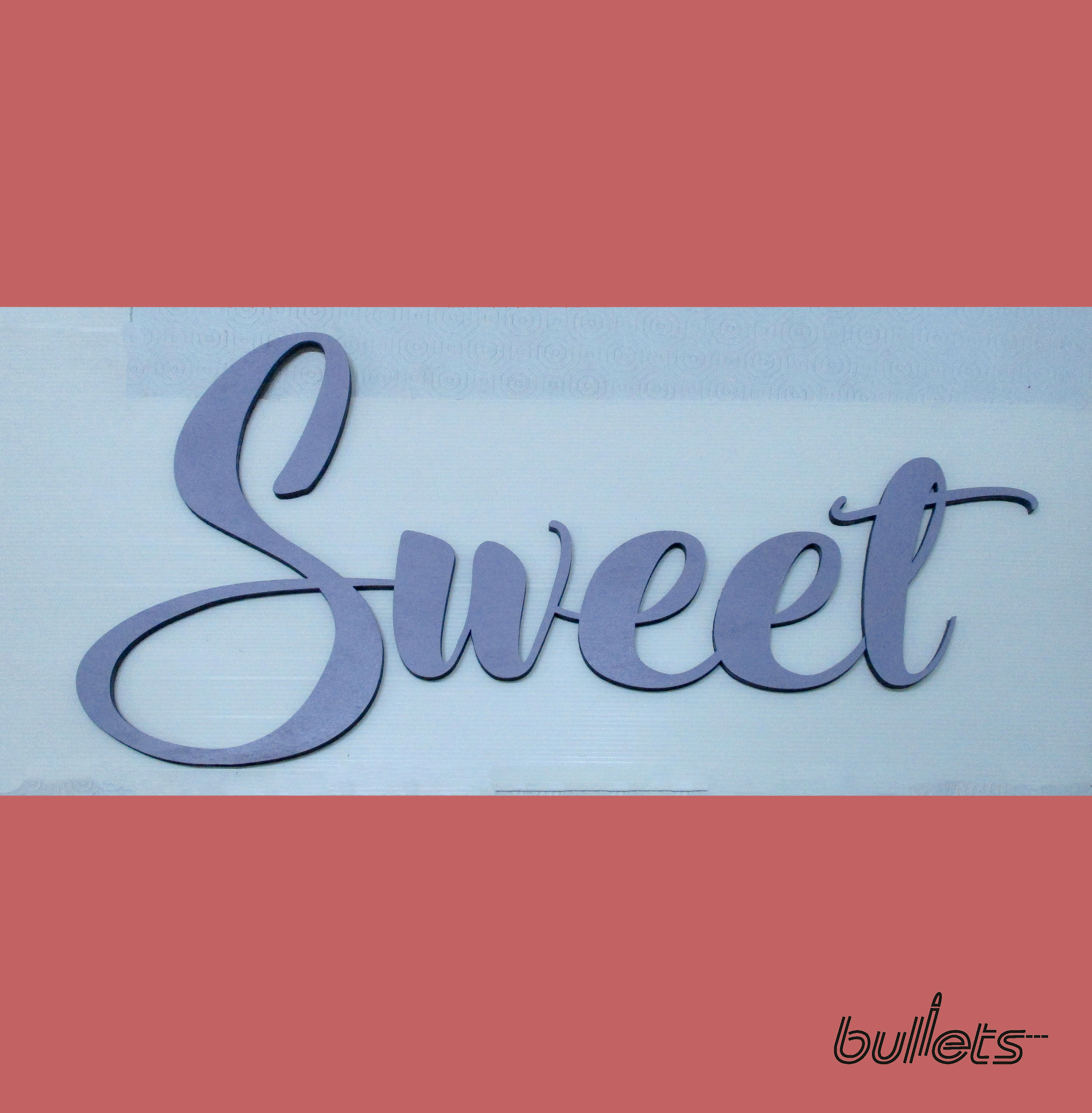 bullets חיתוך בלייזר וצביעה שם מעץ לקיר 16