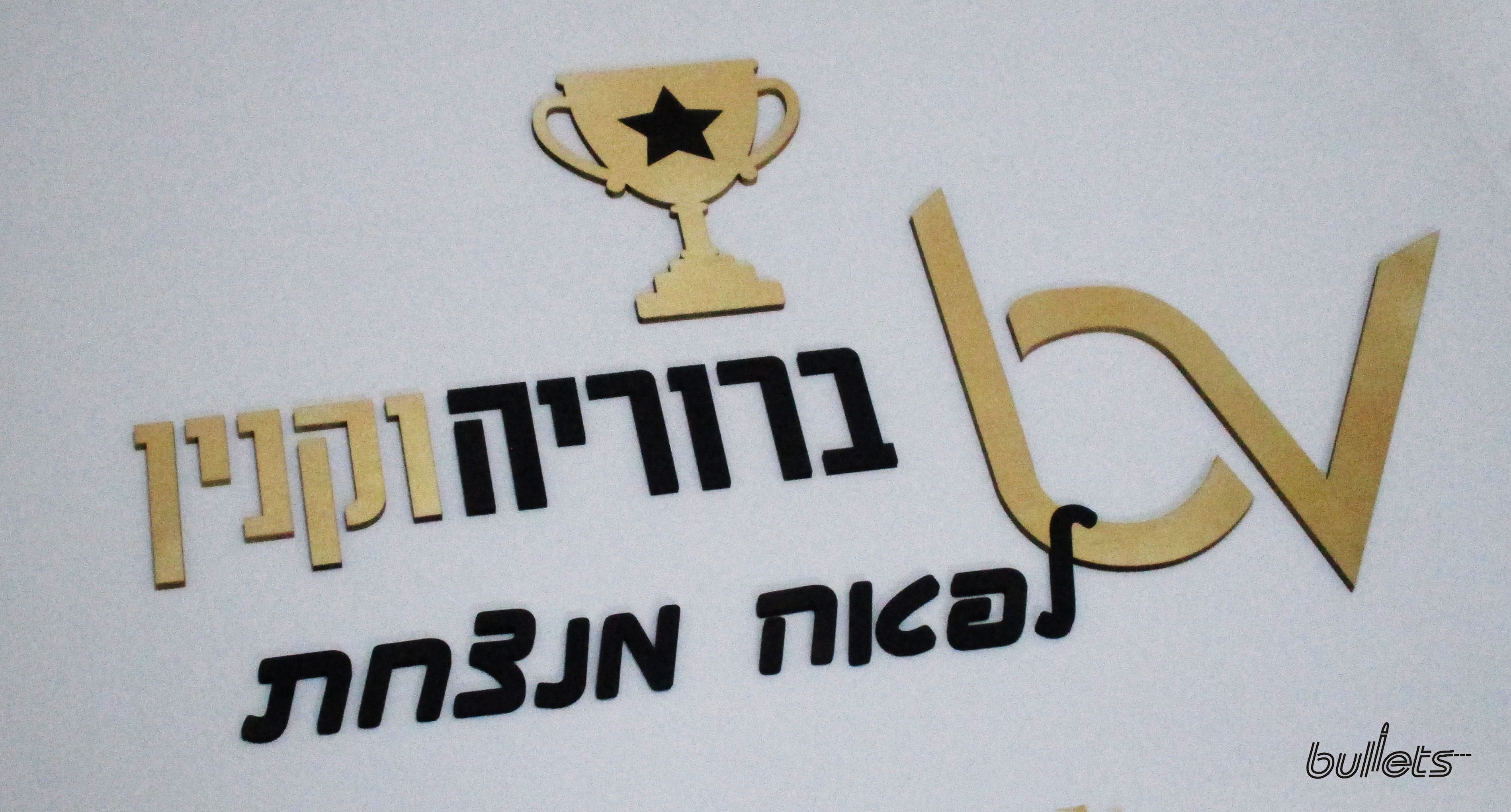 bullets חיתוך בעץ לוגו פאנית לתליה על הקיר 11.jpg