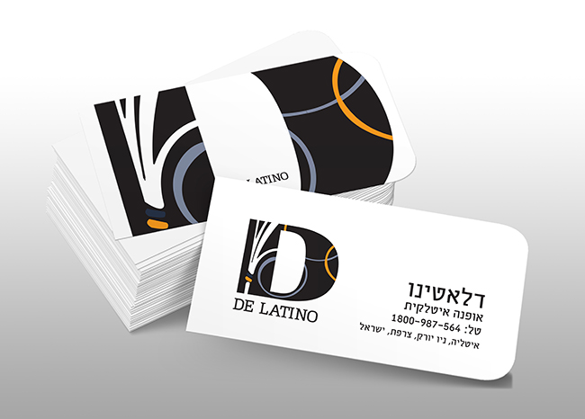 DE LATINO. אופנה איטלקית. עצוב כרטיס ביקור.