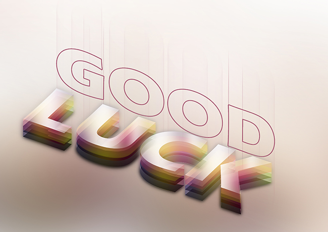 GOOD LUCK. עיבוד טקסטים.