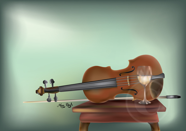 Gradient Mesh - כינור 1