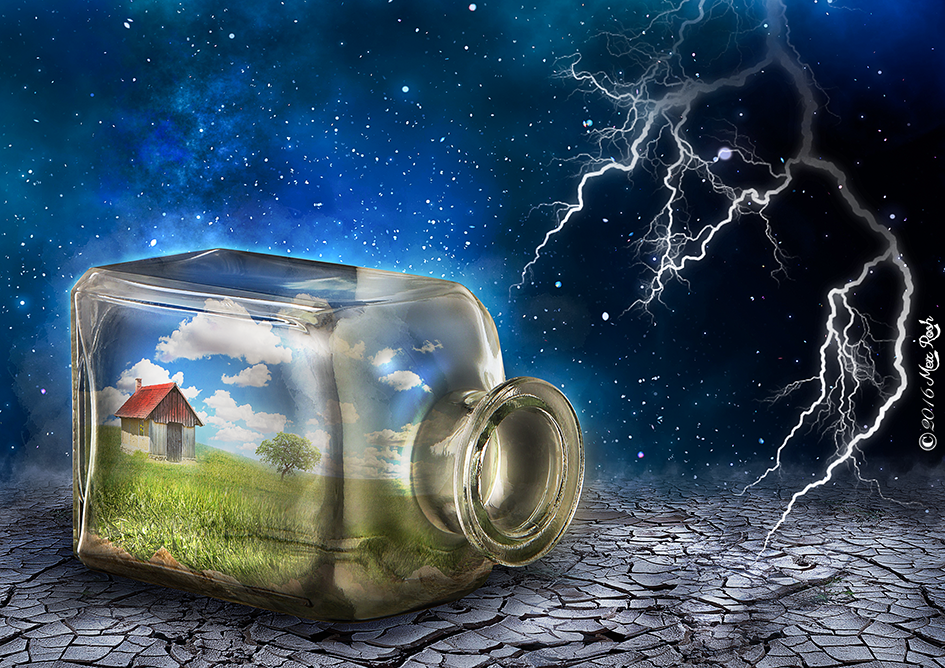 Photoshop Art בתוך הבקבוק_result