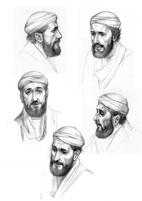 rav Shimshon1
ציורי הכנה לאיורים של הספר.