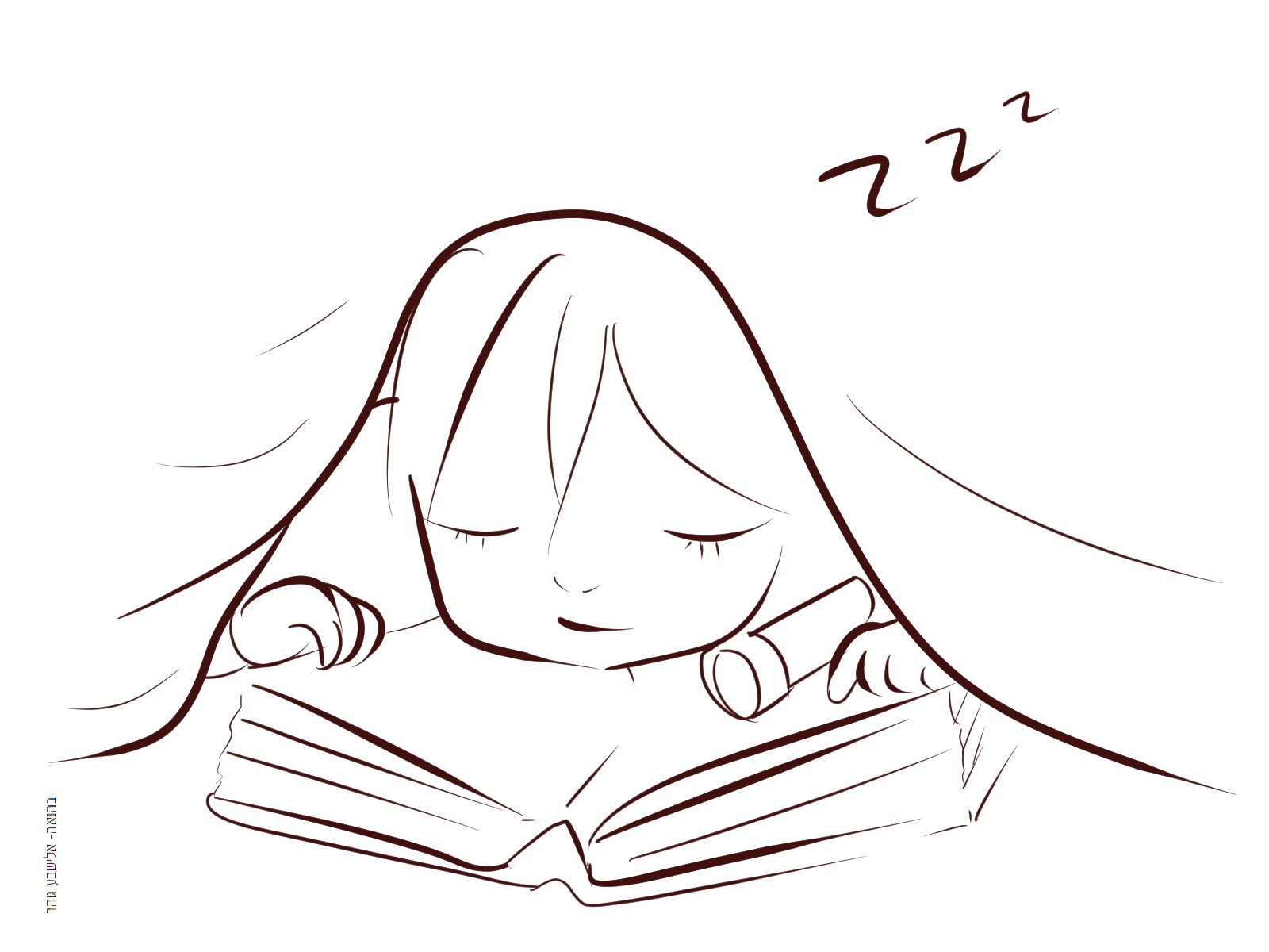 Reading Book In The Dark צביעה