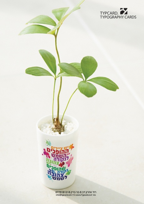 TYPCARD. TYPOGRAPHY CARDS. עיצוב כרזה 4.