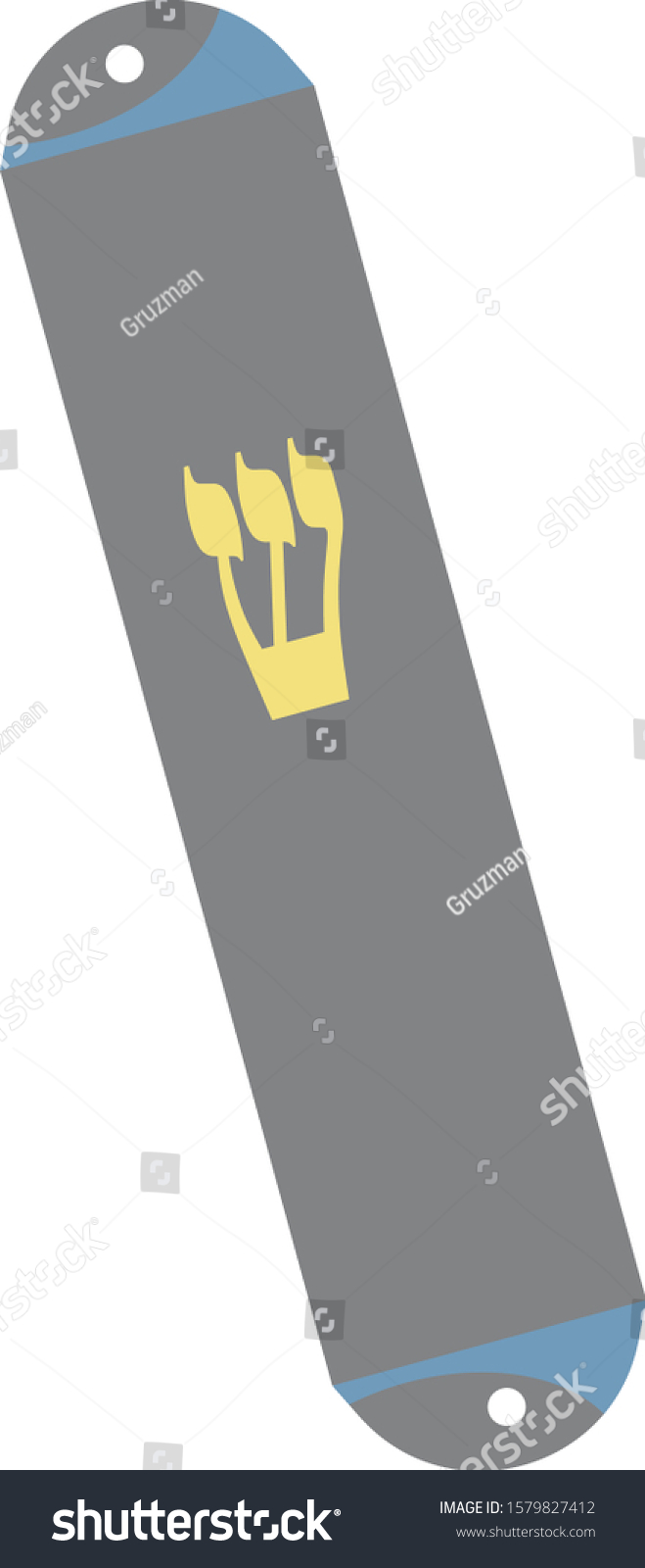 Vector-icon-of-silver-mezuzahאייקון וקטורי שטוח של מזוזה -1579827412