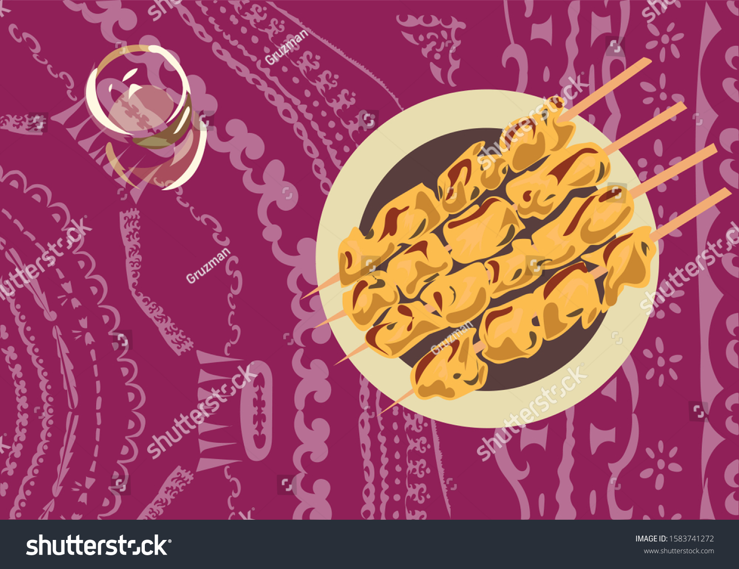 Vector--yakitori-skewers-skewered-chicken-on-a-plate1583741272