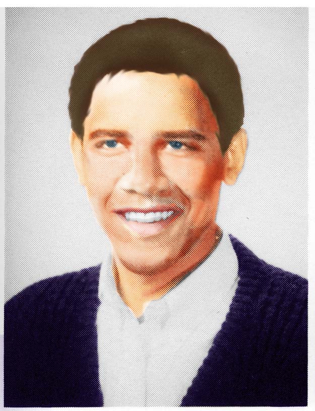 White Barack Obama משחקים בפוטושופ