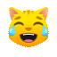 emoji  | חתול עם דמעות שמחה | Joypixels | Animation GIF 64x64 | cat with tears of joy